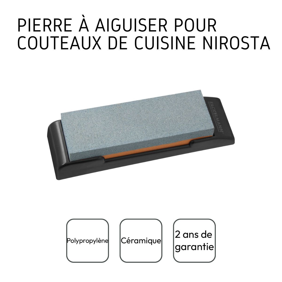 Pierre à affuter les couteaux de cuisine Nirosta - Mathon - 4