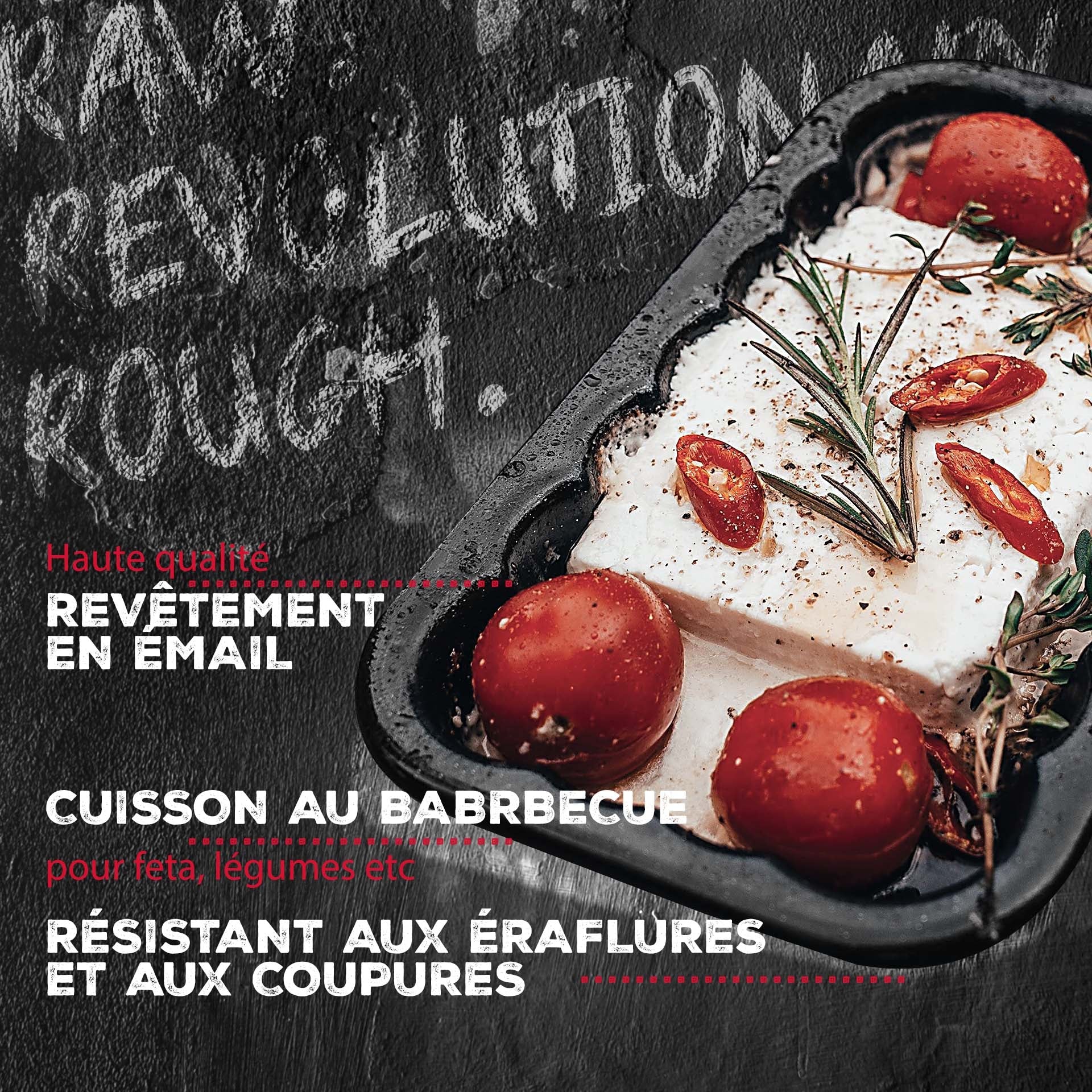 Plat à barbecue en acier émaillé 21 x 12 cm  Barbecue FM Professional - Mathon - 2