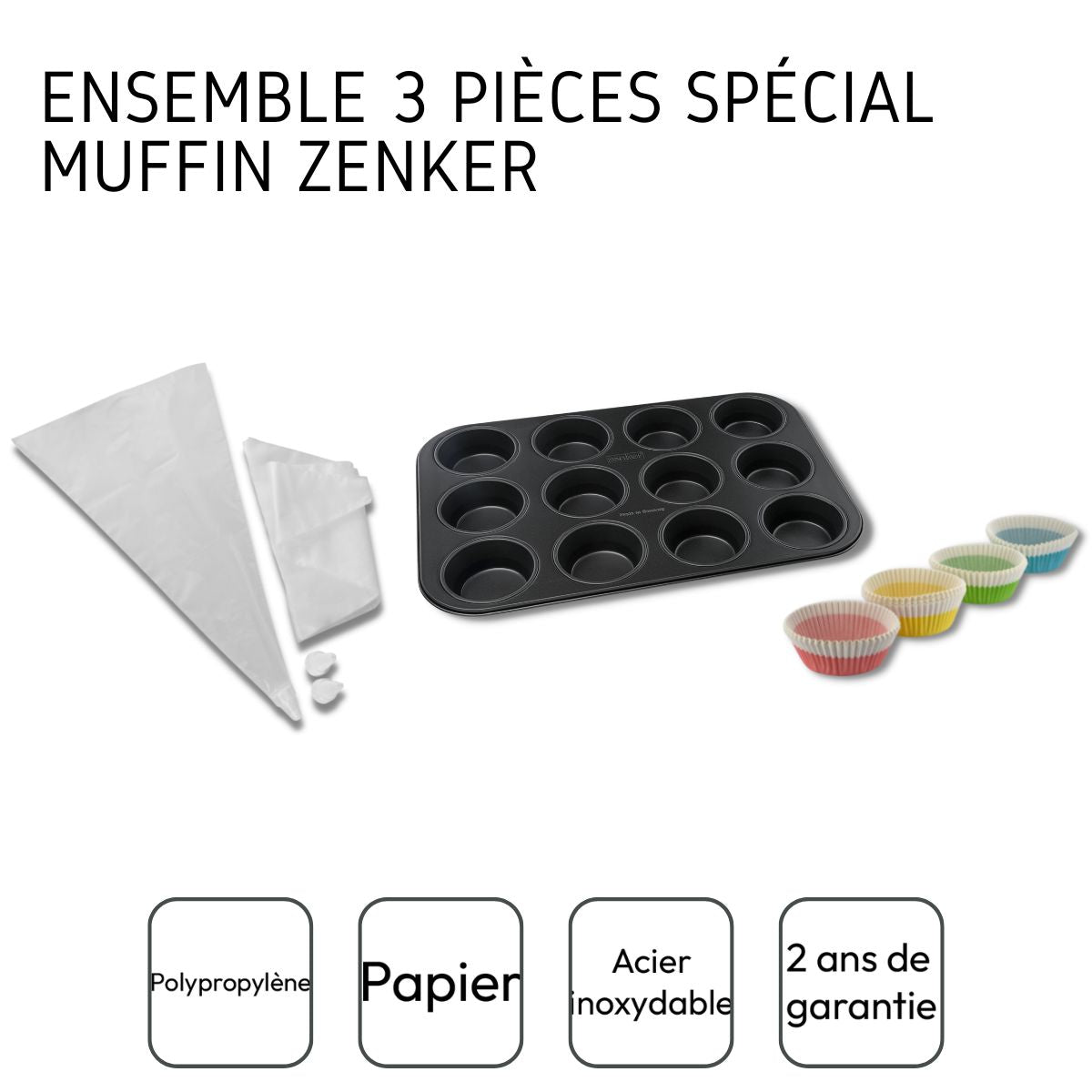 Ensemble 3 pièces spécial muffins Zenker Zenker - Mathon - 4