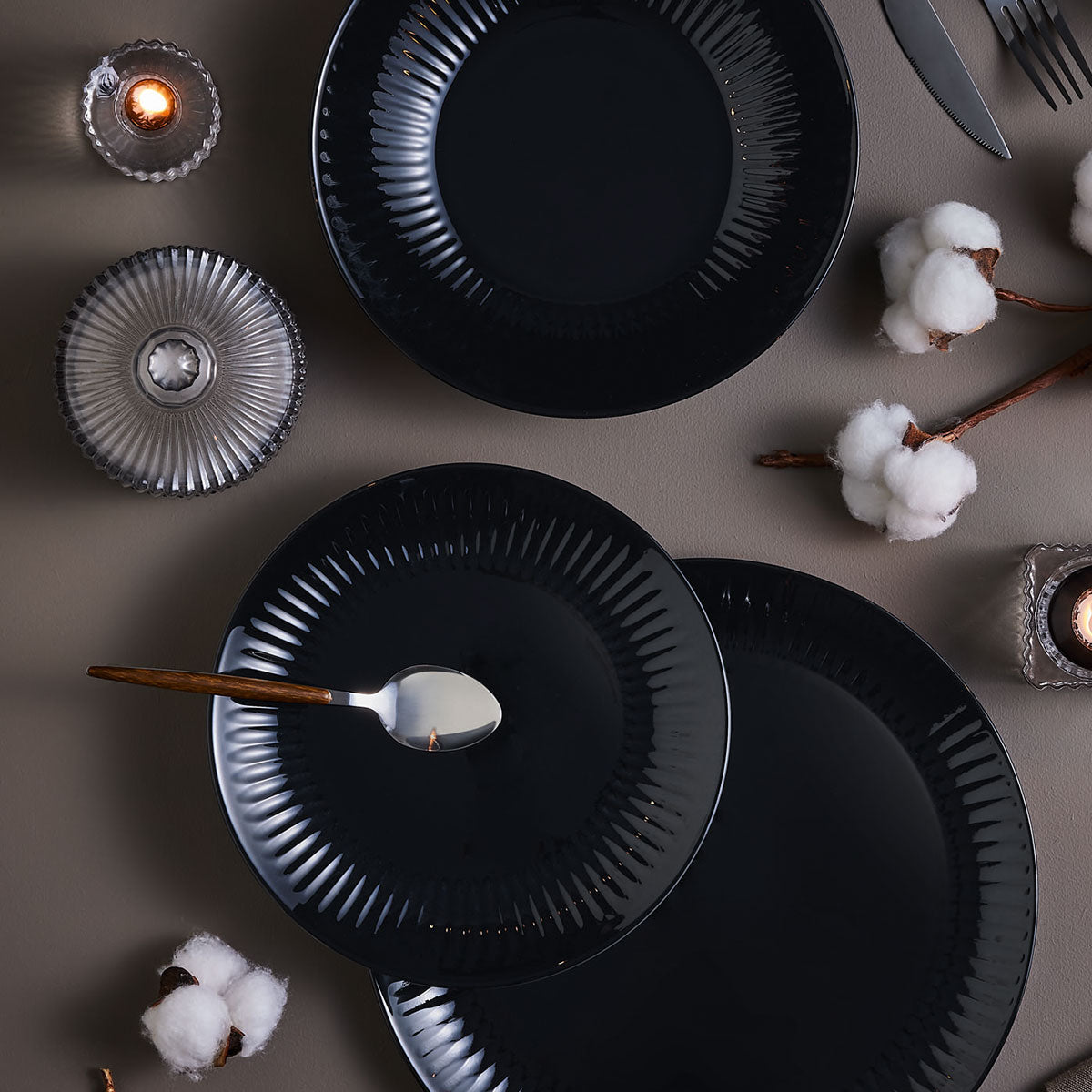 Assiette creuse noire 20 cm Cottage Luminarc - Mathon - 4