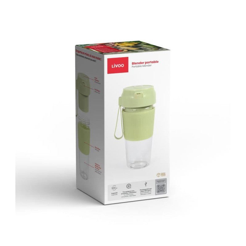 Blender Portable - Livoo - Dop248m - 300 Ml - 6 Lames En Acier Inoxydable - Batterie 1500 Mah Livoo - Mathon - 5