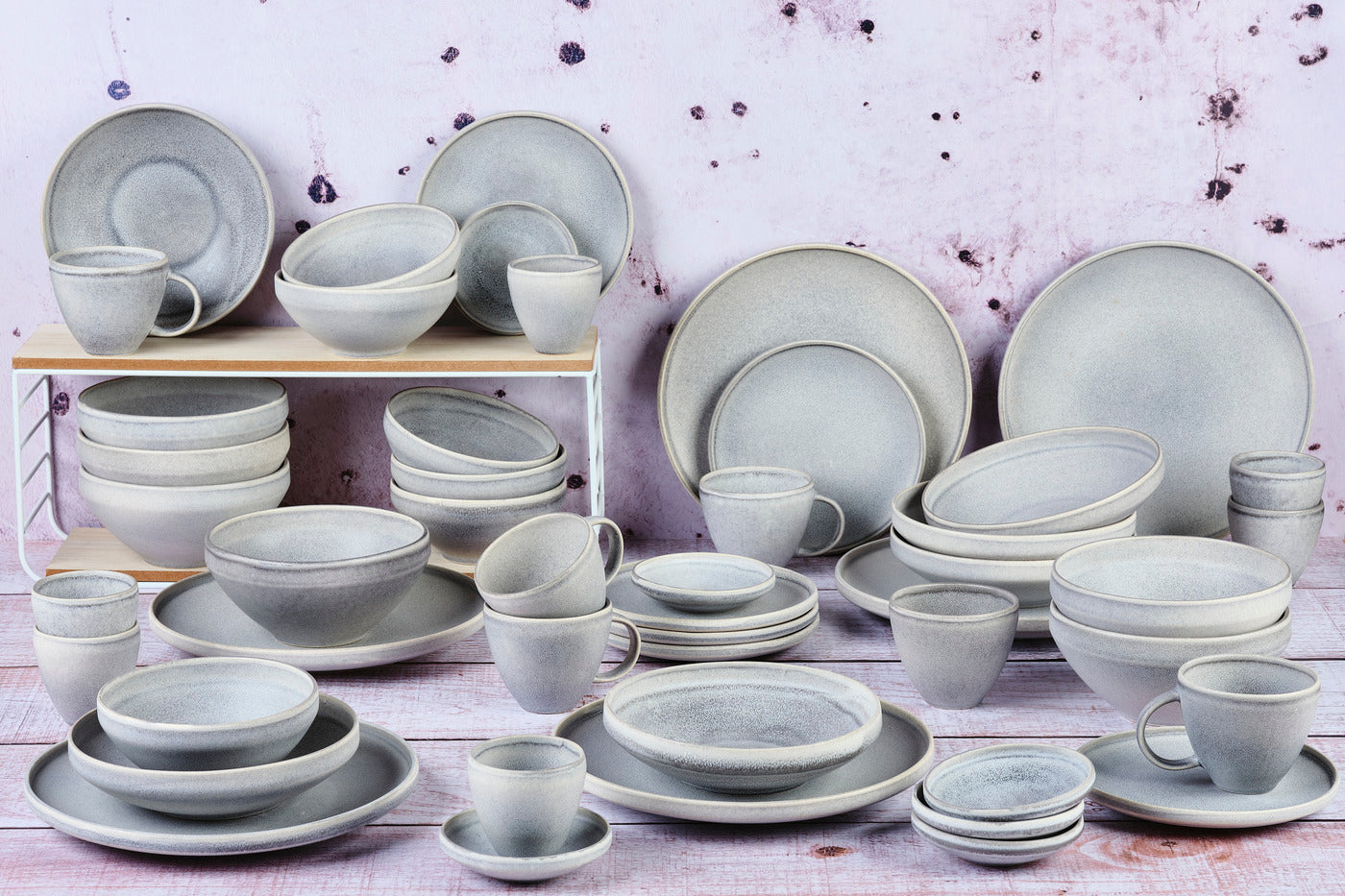 Service Complet STONE - 48 pièces - Gris lune Björn - Mathon - 2