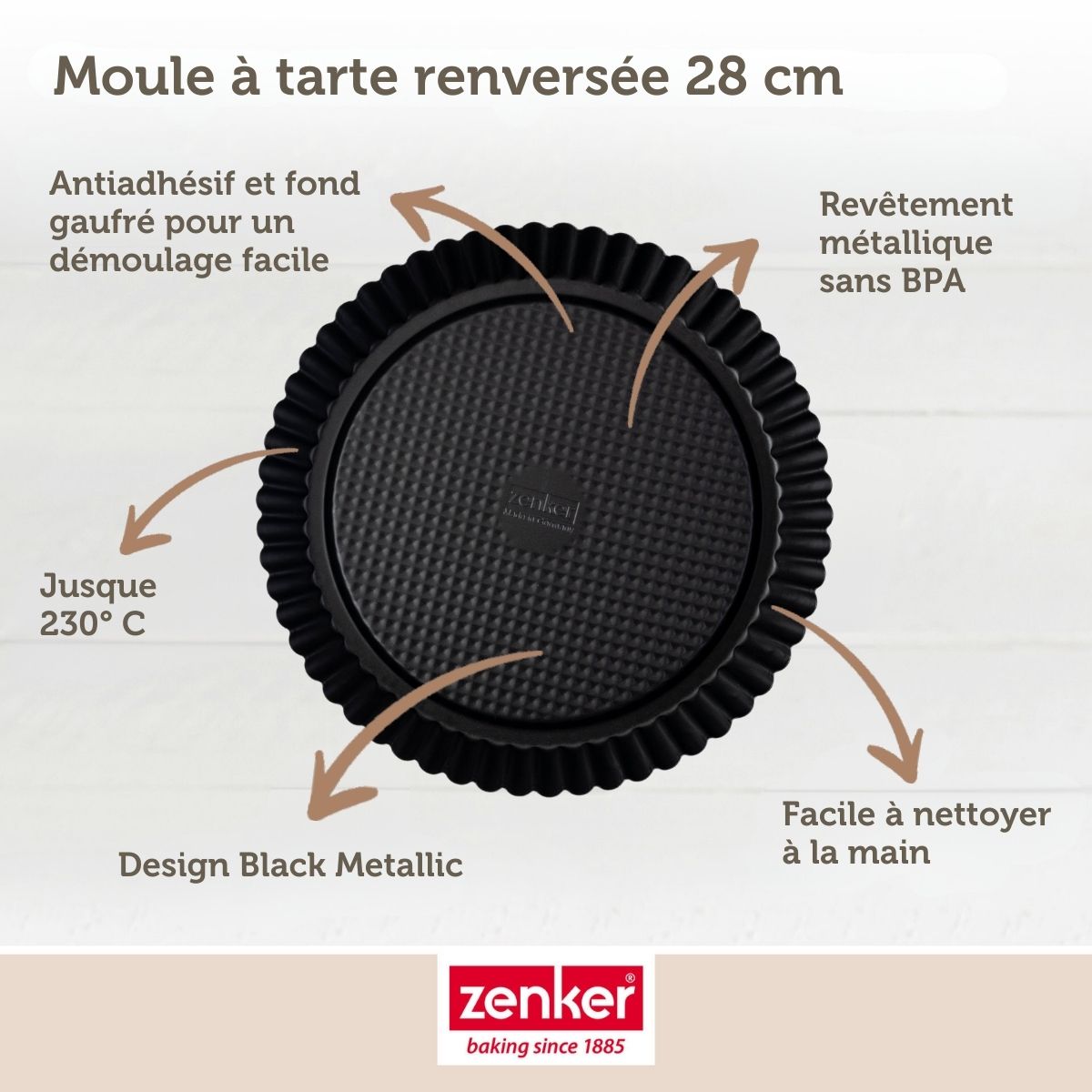Moule à tarte renversée 28 cm Zenker Black Metallic Zenker - Mathon - 4