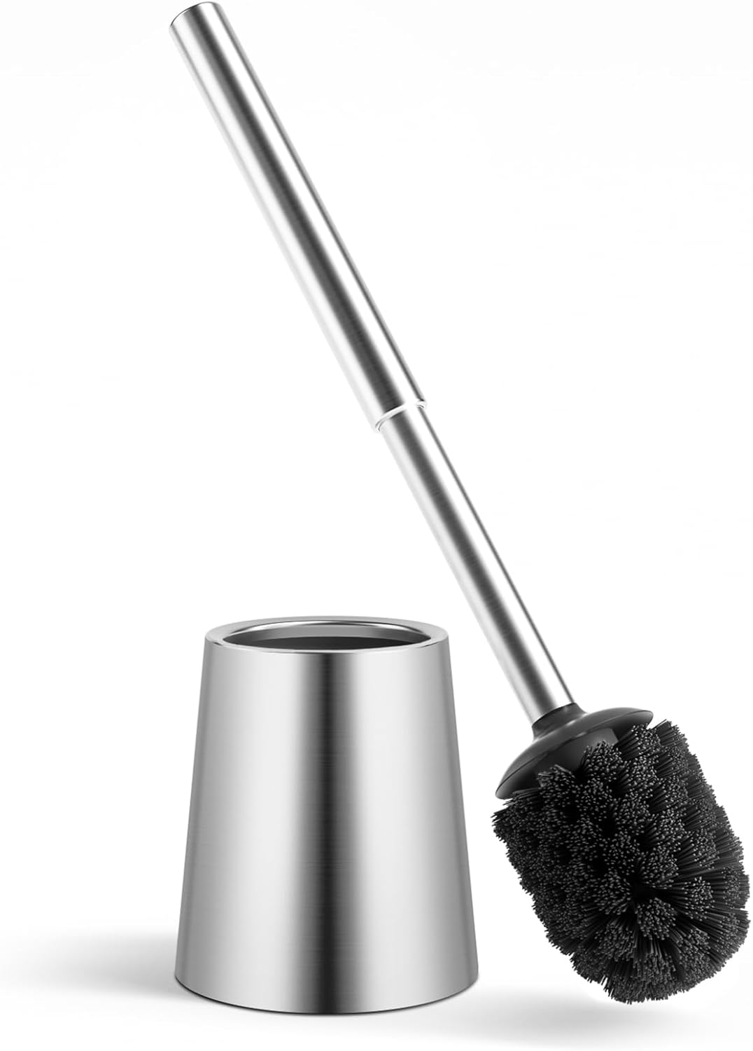 Brosse WC Ronde Argent en Acier Inoxydable 304 Vendos85 - Mathon