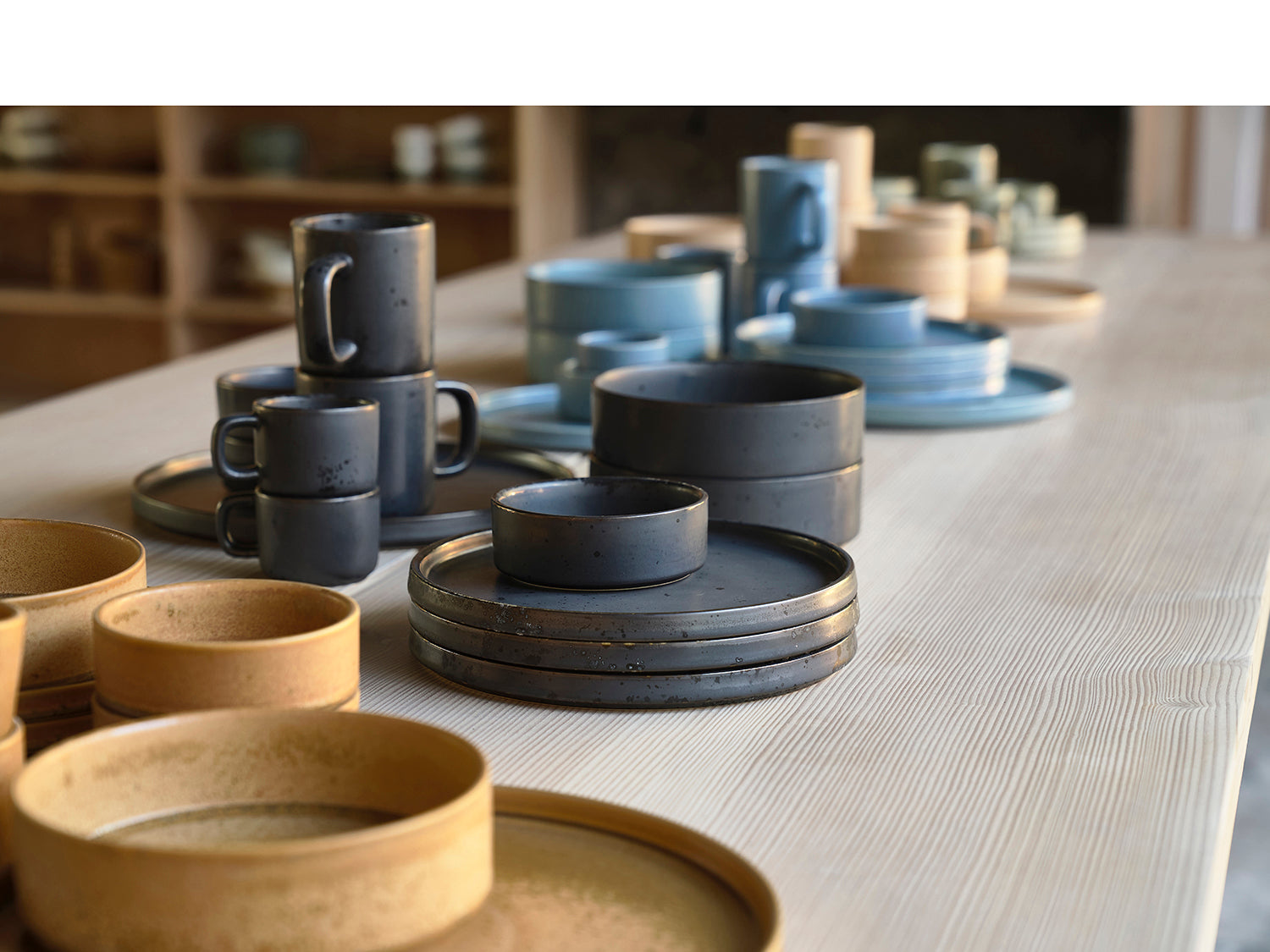 Lot de 2 bols FJORD 15cm en grès émaillé Bleu Villa Collection - Mathon - 3