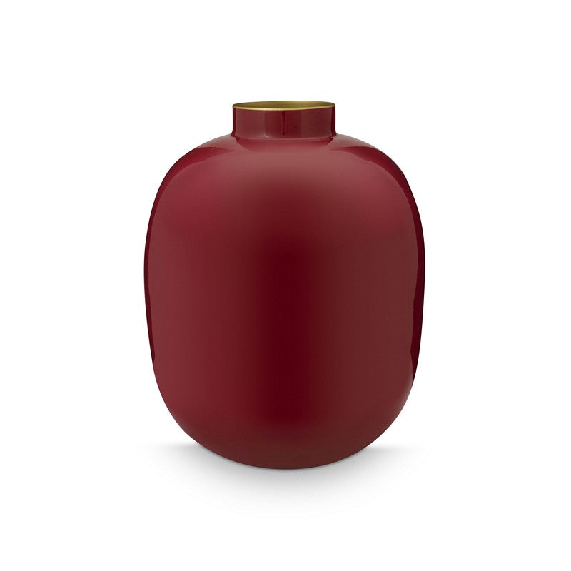 Vase métal Rouge foncé - 32cm Pip Studio - Mathon