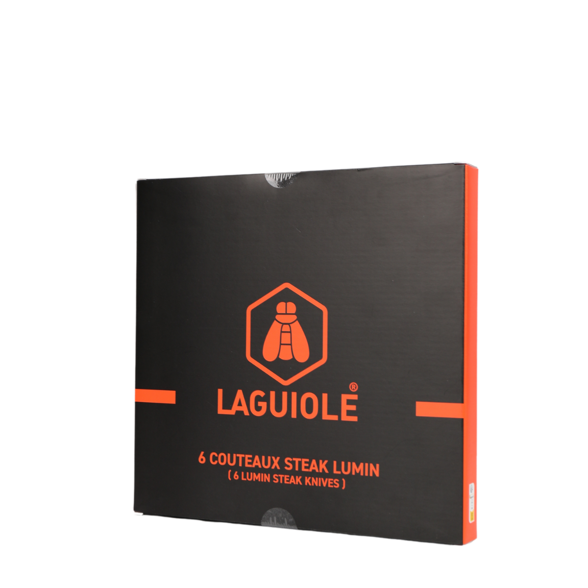 Set de 6 couteaux à steak en acier noir - "Lumin" Laguiole Cuisson - Mathon - 3