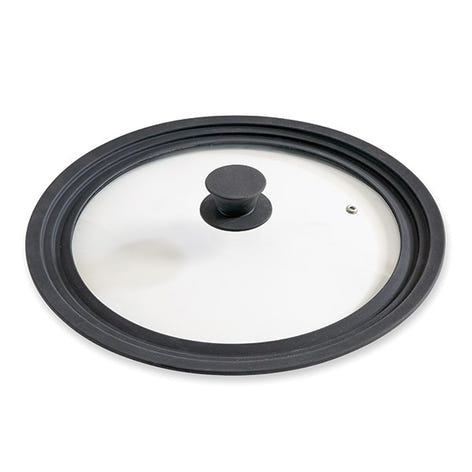 Couvercle en verre et silicone noir multidiamètre 28, 30 et 32 cm Mathon - Mathon - 1