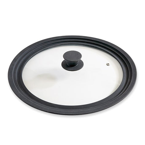 Couvercle en verre et silicone noir multidiamètre 28, 30 et 32 cm Mathon - Mathon - 1