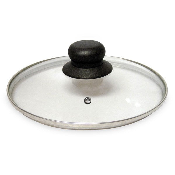 Couvercle en verre cerclé inox 32 cm Baumalu - Mathon