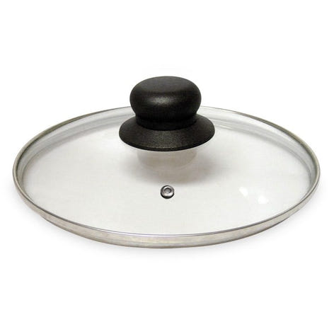 Couvercle en verre cerclé inox 32 cm Baumalu - Mathon