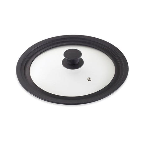 Couvercle en verre et silicone noir multidiamètre 24, 26 et 28 cm Mathon - Mathon - 1