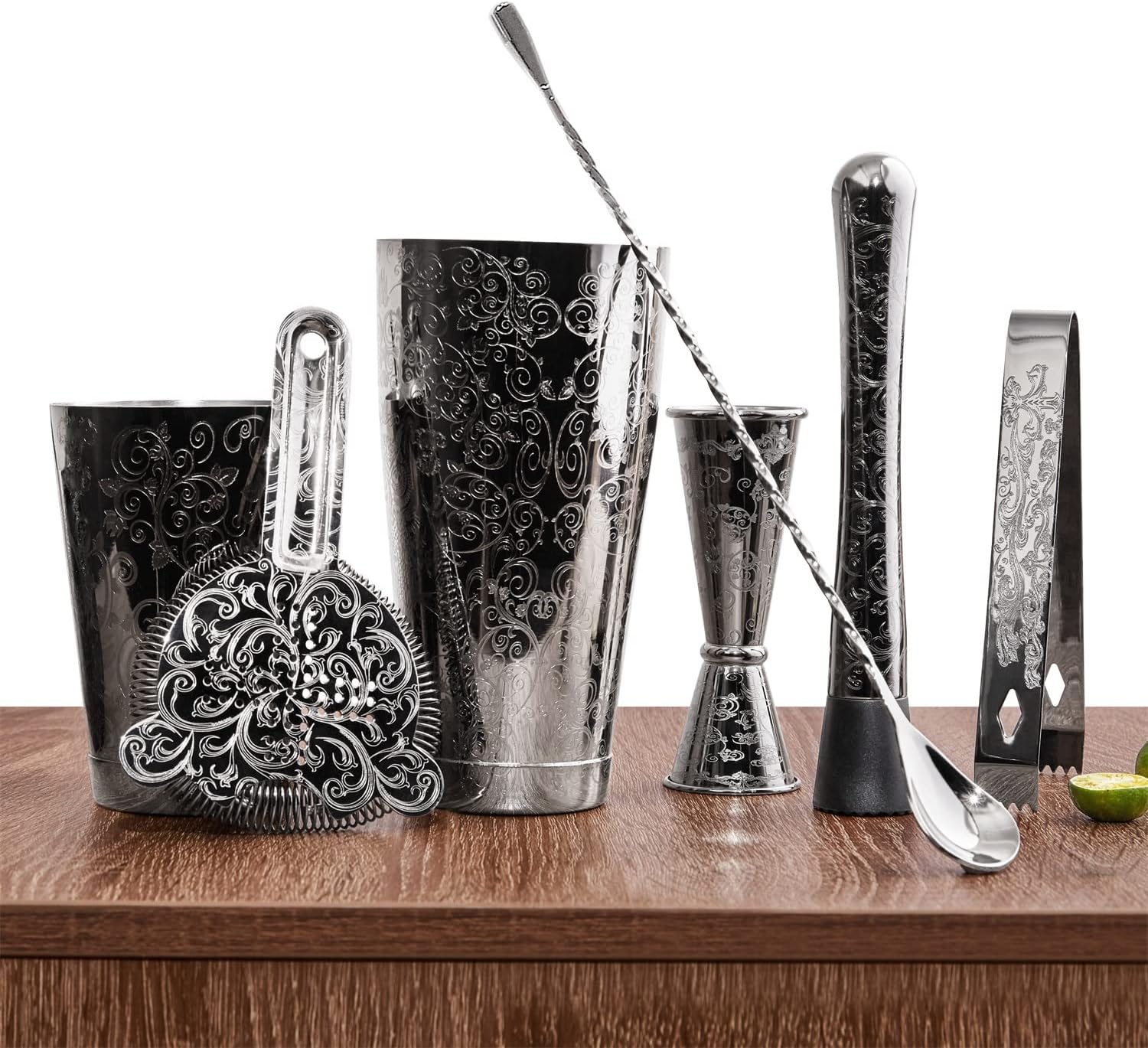 Ensemble Shaker Dark Knight 7 Pièces Noir Vendos85 - Mathon