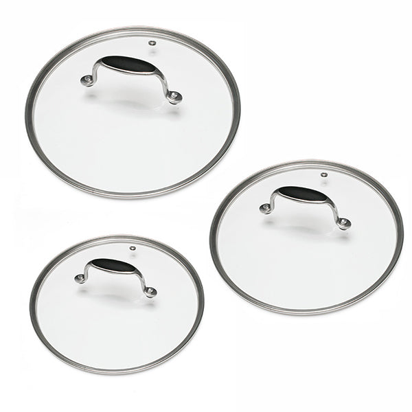 Lot de 3 couvercles en verre Excell
