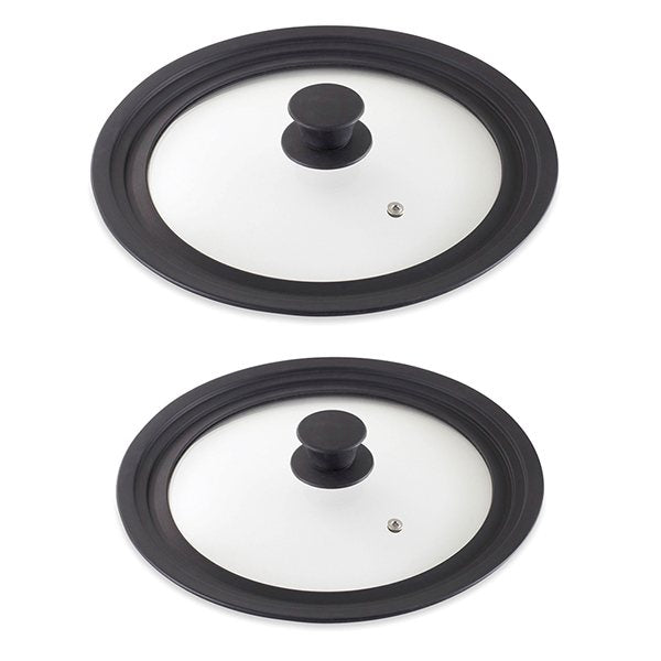 Lot 2 couvercles en verre multidiamètre de 16 à 28 cm Mathon - Mathon - 1