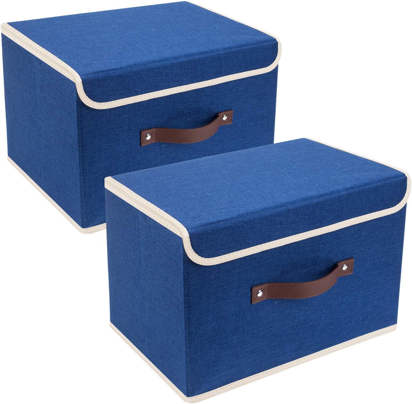 Set de 2 boîtes de rangement pliables bleues Vendos85 - Mathon