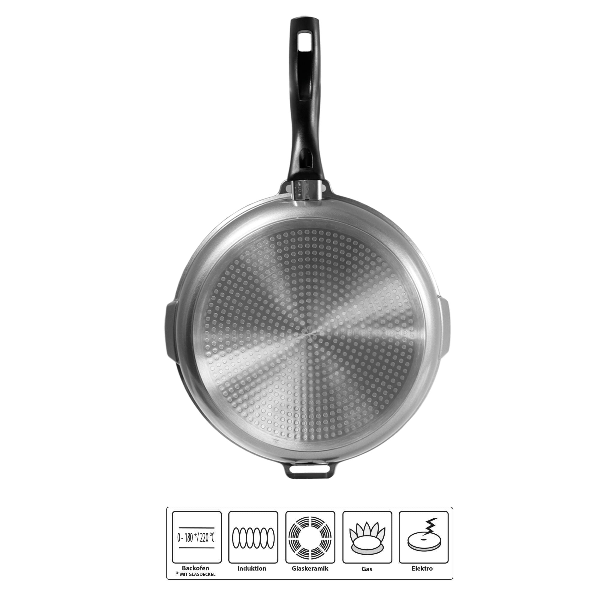 FUTURE Batterie de cuisine, 8 pcs, avec couvercle en verre avec fonction passoiren Stoneline - Mathon - 2