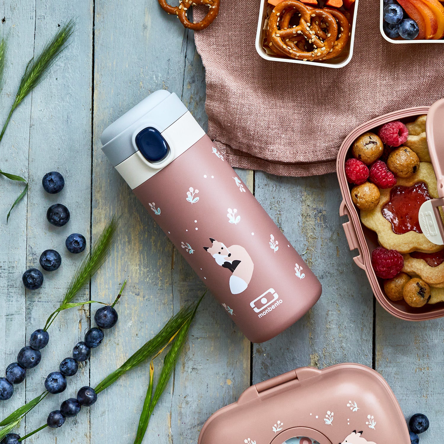 Gourde isotherme à bec verseur Pop 360ml Cannelle Renard Monbento - Mathon - 6