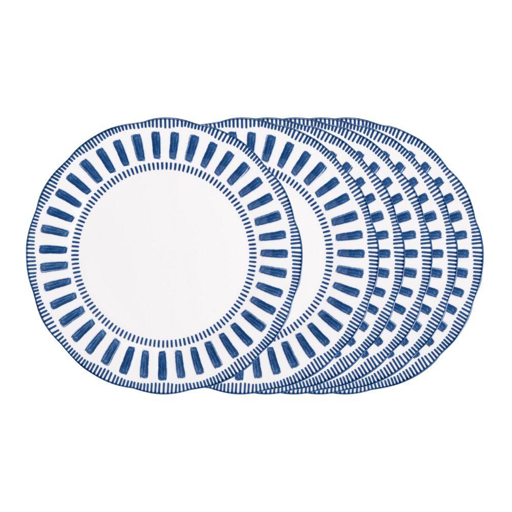 Assiette plate Napoli bleue 27 cm (lot de 6) Table passion - Mathon - 1