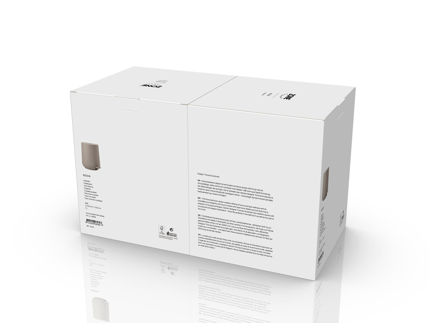 Poubelle à pédale NOVA en abs Taupe Zone Denmark - Mathon - 6