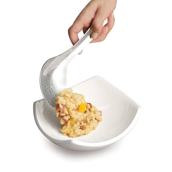 Cuillère à riz martelée en inox I Genietti - Mathon - 1