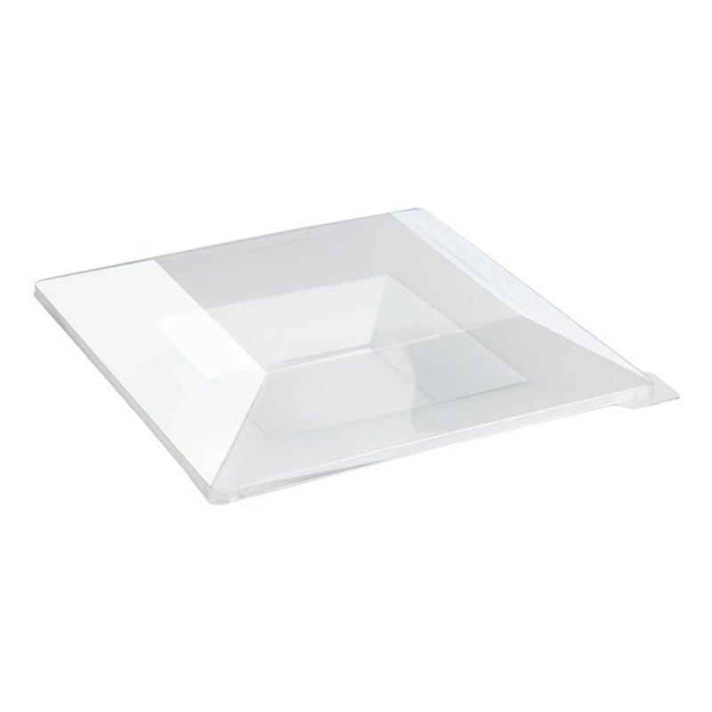 10Pcs - Assiette réemployable plastique PP carrée creuse givrée micro-ondable  215x215x40mm 350ml FirstPack - Mathon