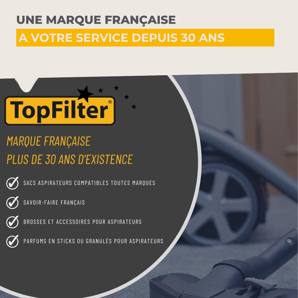 Sachets de granulés de parfum pour aspirateur à la vanille TopFilter TopFilter - Mathon - 3