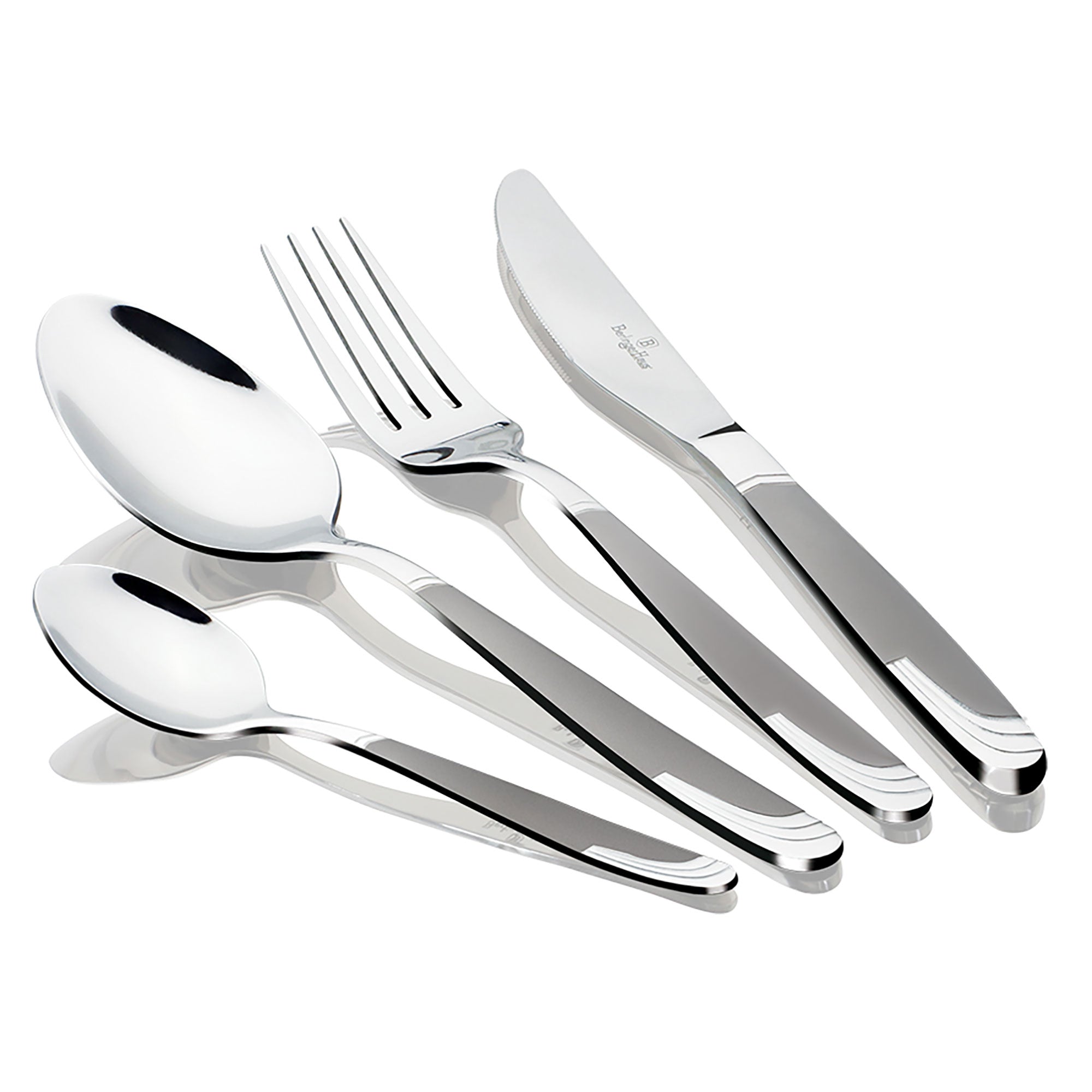 Ménagère 24-Piece Acier Inox. Finition Polie / Mat Couverts pour 6 Personnes  Inox Matt-Mirror - Mathon - 3