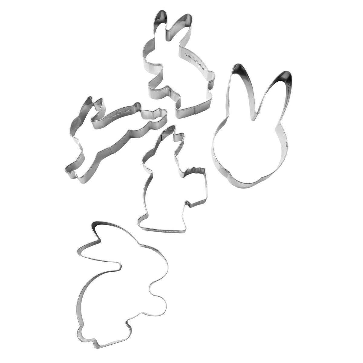 Set de 5 emporte-pièces  en forme de lapin de pâques Zenker Pâques Zenker - Mathon - 1