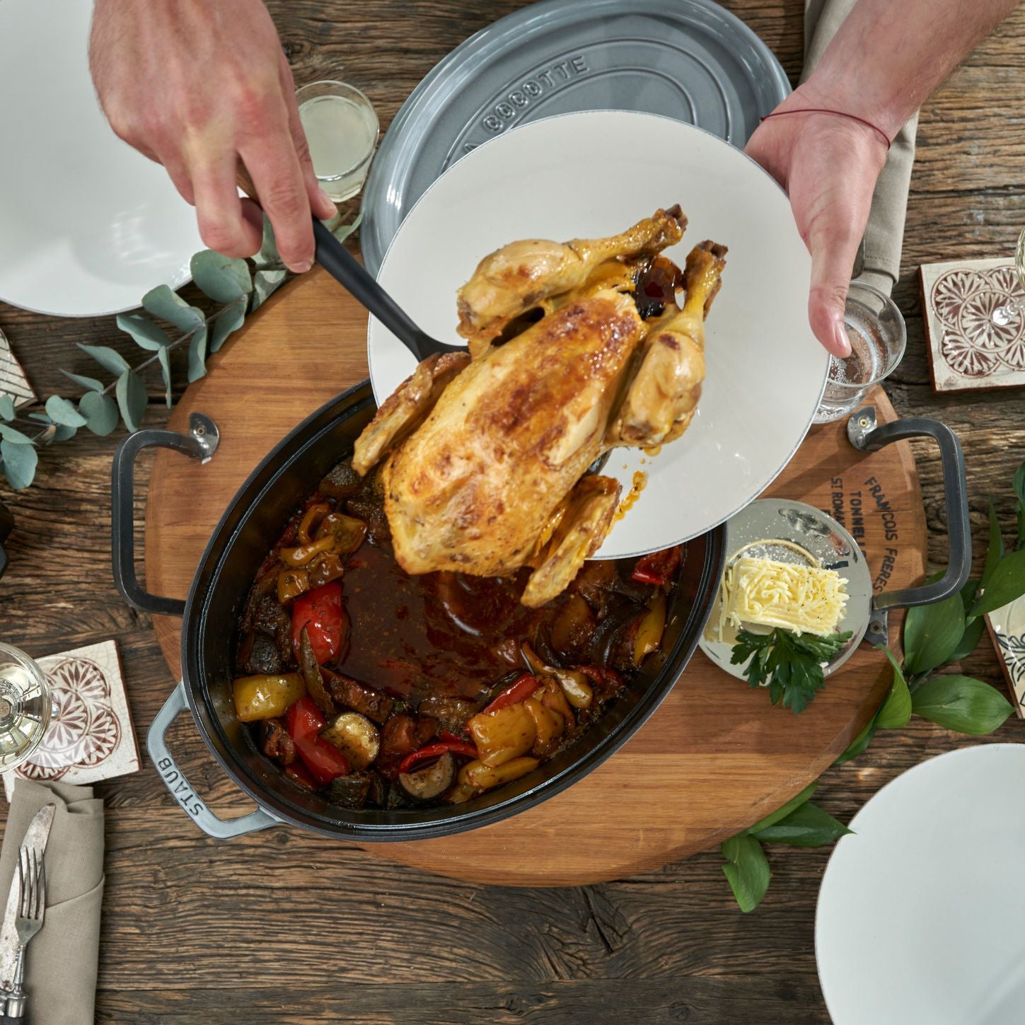 Cocotte 37 cm, Fonte, Ovale, Gris graphite Staub - Mathon - 3