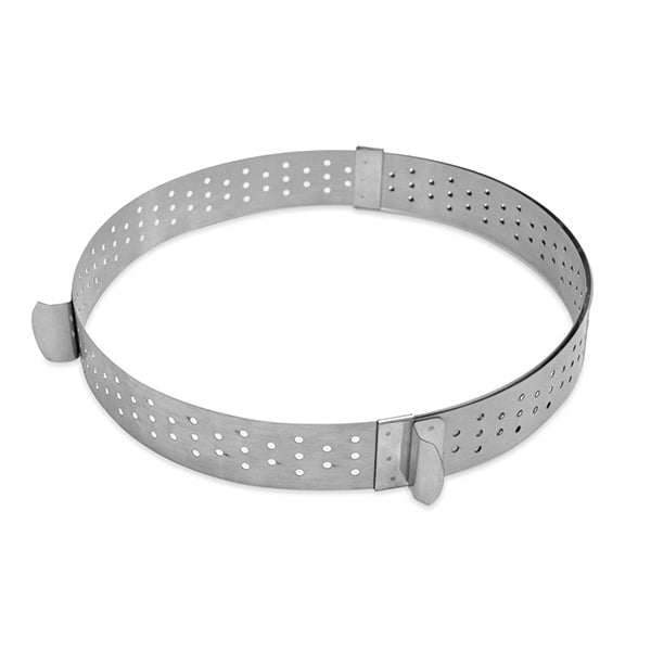 Cercle à tarte extensible perforé en inox Scrapcooking - Mathon - 1