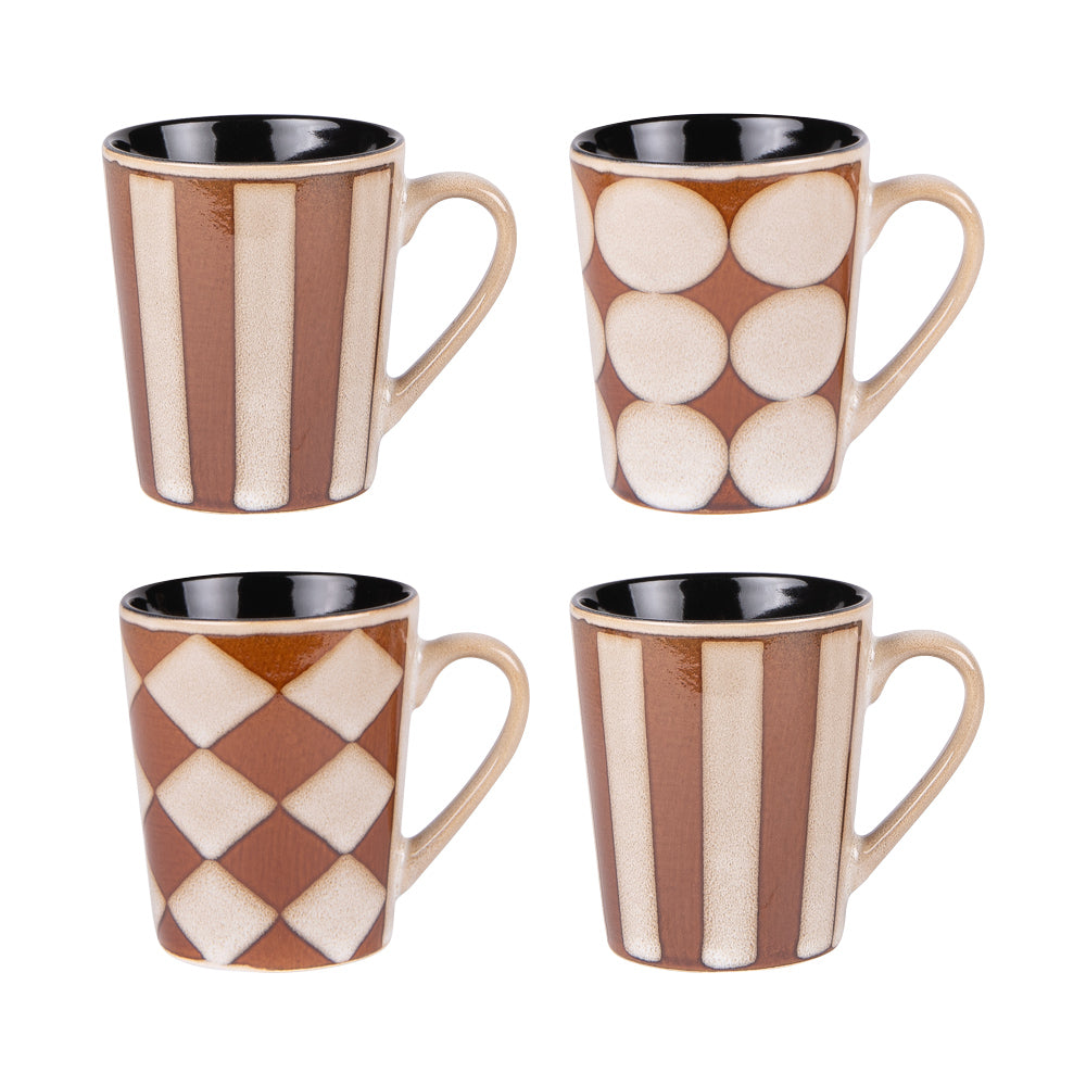 Coffret de 4 mugs Shelby 40 cl Table passion - Mathon - 1