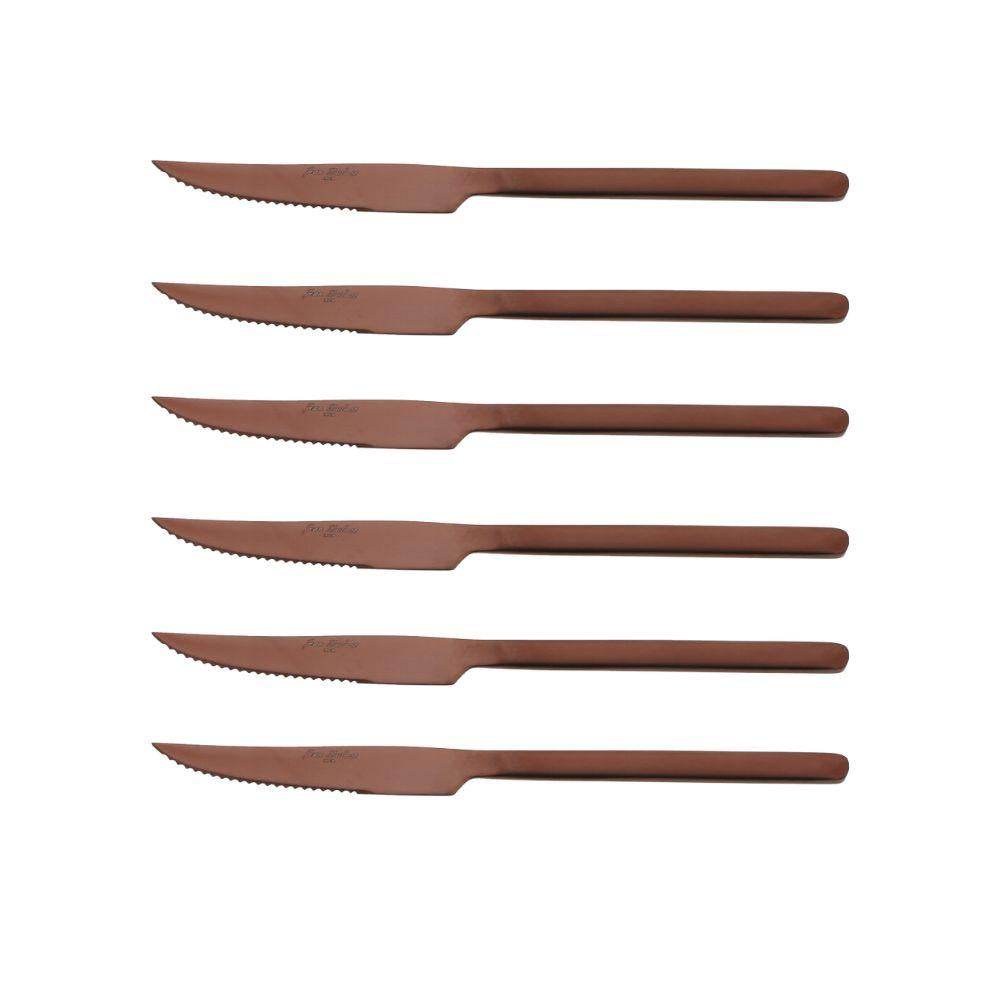 Couteaux de table Anuradha cuivre (lot de 6) Jean Dubost - Mathon - 1