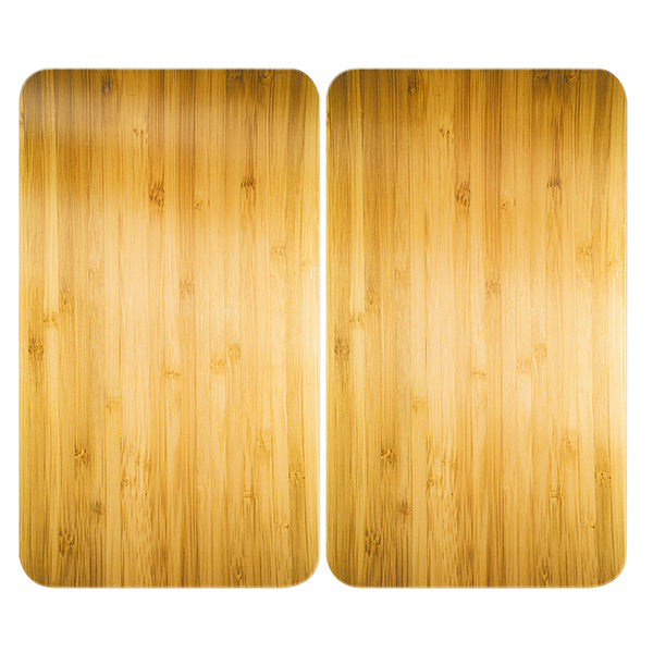 2 couvre-plaques protection motifs bois Wenko by Maximex - Mathon - 1