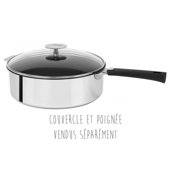 Sauteuse inox antiadhérente Mutine sans manche 26 cm Cristel - Mathon - 5