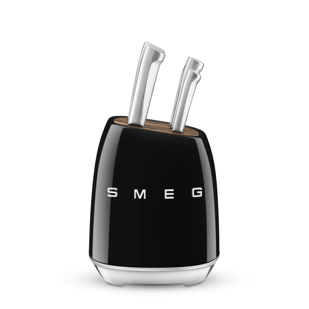 Bloc de 6 couteaux inox Noir Smeg - Mathon - 1