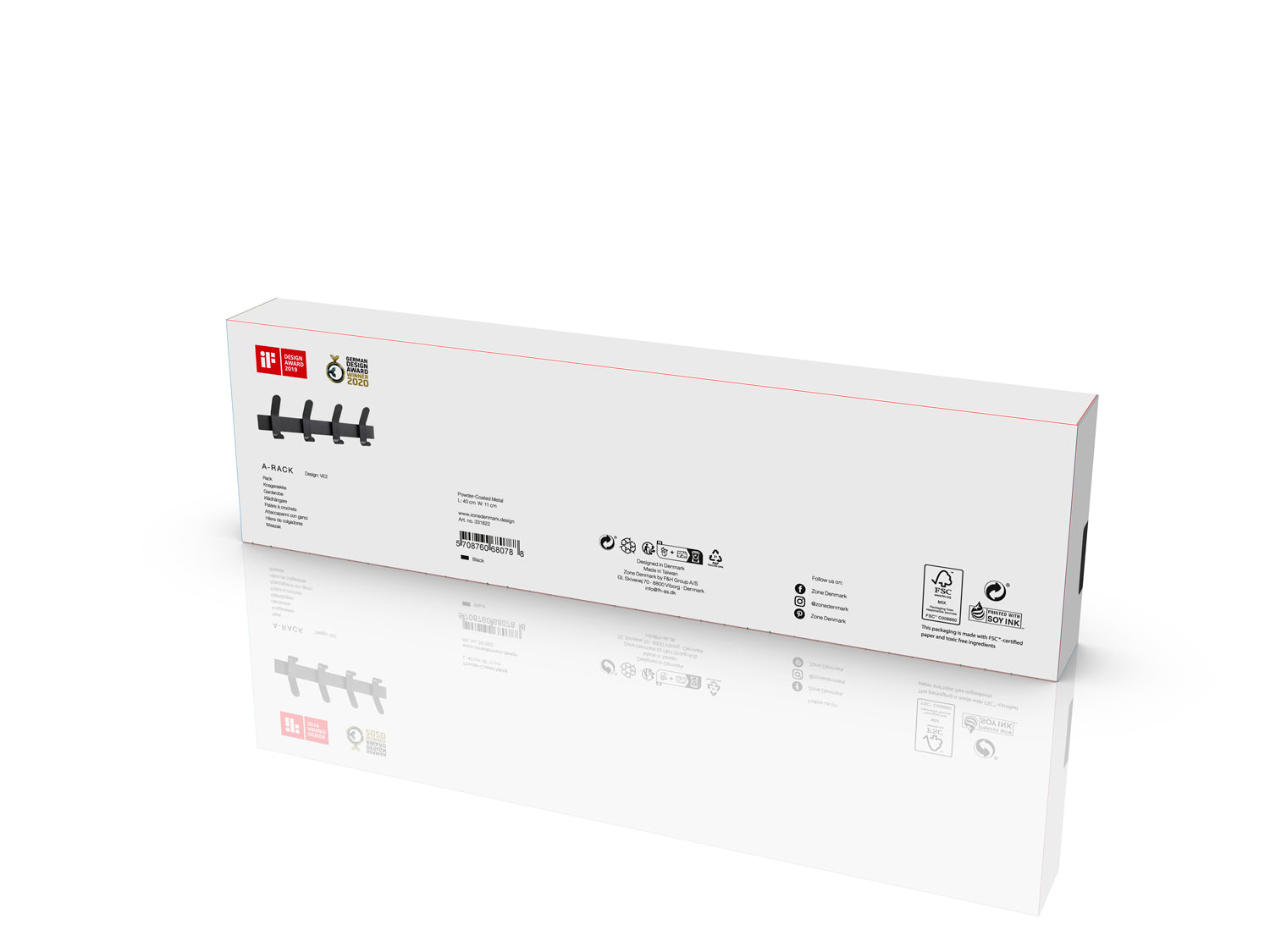 Porte-manteau A-RACK en acier thermolaqué Noir Zone Denmark - Mathon - 3