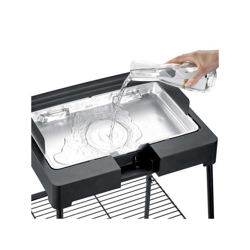 Barbecue Sur Pieds  Noir   2200 W  Th° 44,5x26cm Grille Fonte  Pare-ven   - 8568 Severin - Mathon - 5