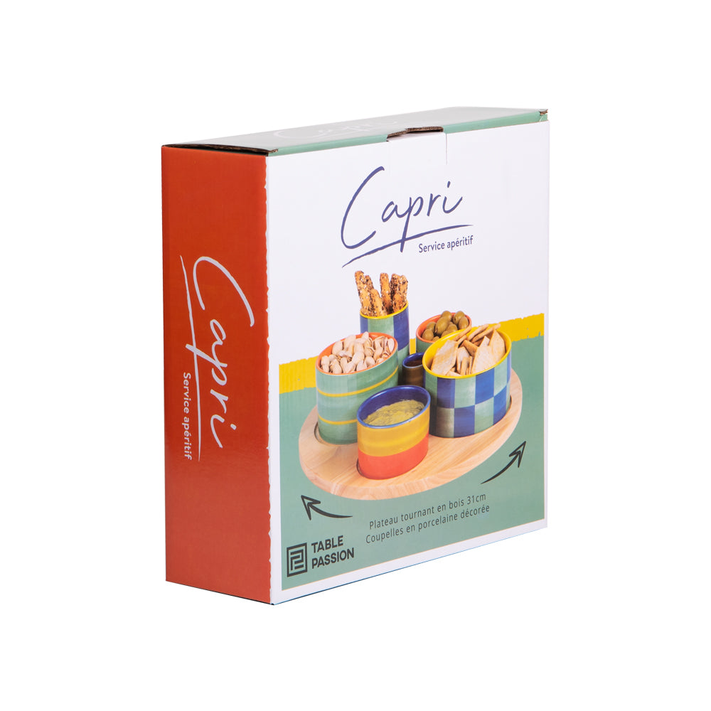 Service apéritif 6 pièces Capri 31cm Table passion - Mathon - 3