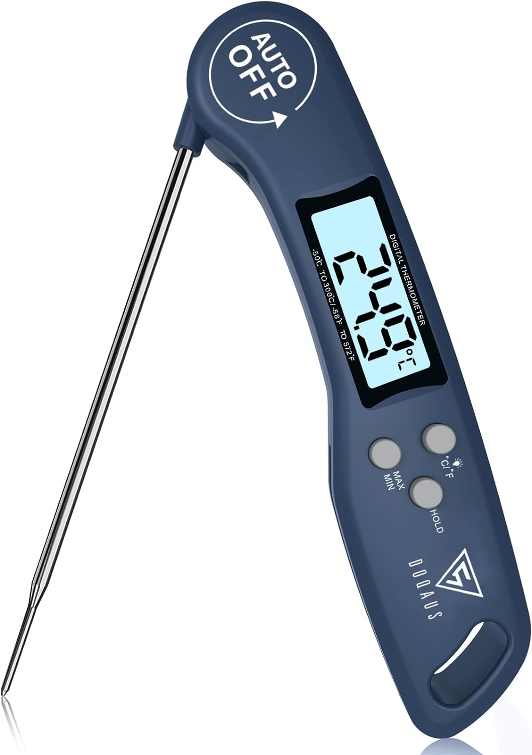 Thermometre Cuisine avec écran LCD pour Viande, BBQ, Steak, Huile, Lait, Vin bleu marin Vendos85 - Mathon