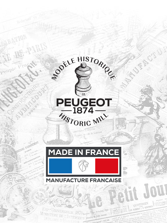 Bistro Moulin à sel manuel en bois laqué, gris perle, 10 cm - 4in. Peugeot - Mathon - 3