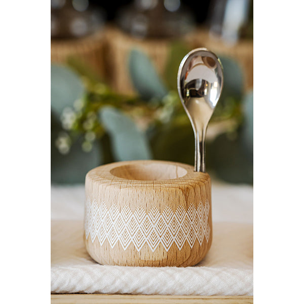 Coffret coquetier et cuillère Piou Plume hêtre naturel Roger Orfèvre - Mathon - 3