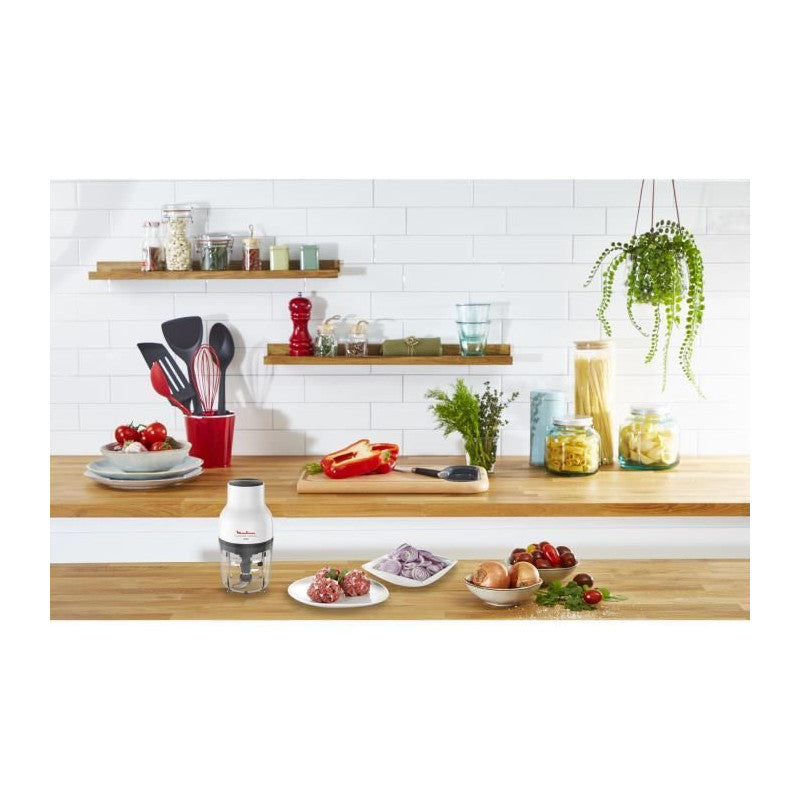 Moulinex Dj520110 Moulinette Essential, Hachoir 300 W, Bol 400 Ml, 4 Lames En Acier Inoxydable, Mini Mixeur Viande, Decoupe Legu Seb - Mathon - 4