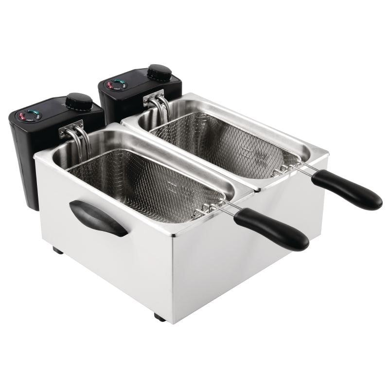 Friteuse professionnelle à poser double - 2 x 3,5 Litres - peu intensive - Caterlite - Mathon - 1