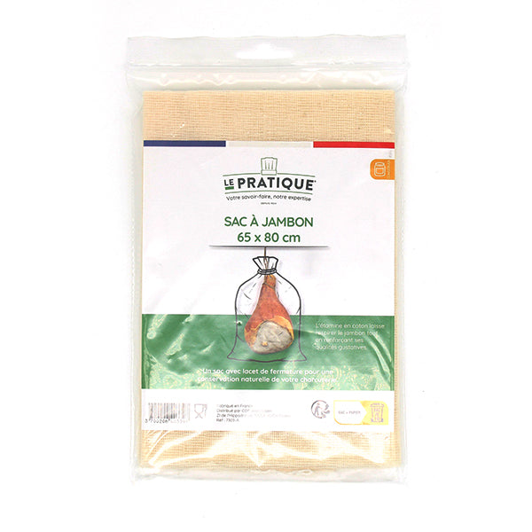Sac à jambon étamine coton écru Le Pratique - Mathon