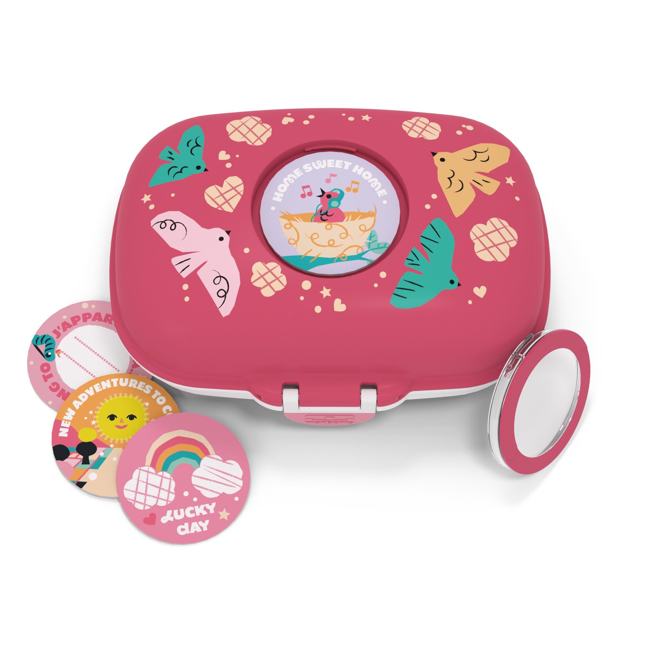 Boîte à goûter enfant Gram 600ml Rose Birds Monbento - Mathon - 3