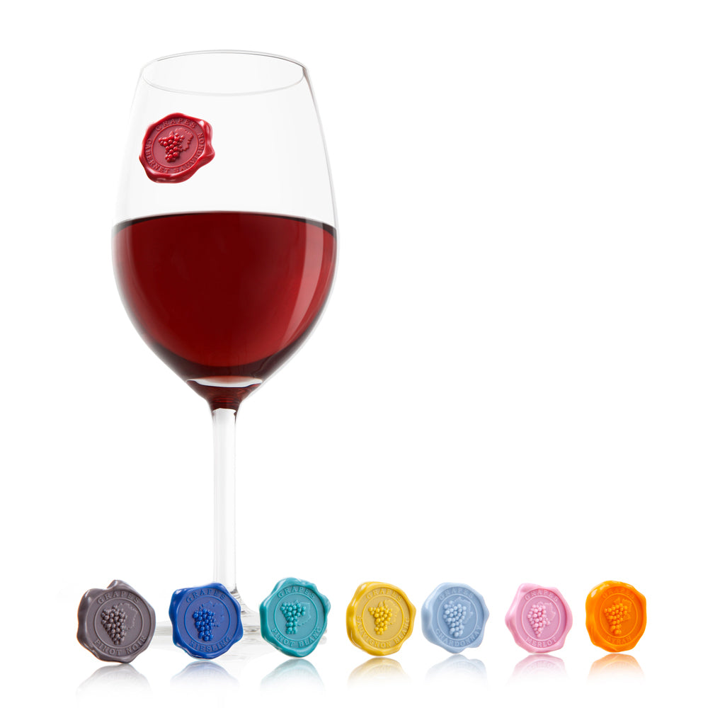 Lot de 8 marques verres Grappes Vacuvin - Mathon - 1