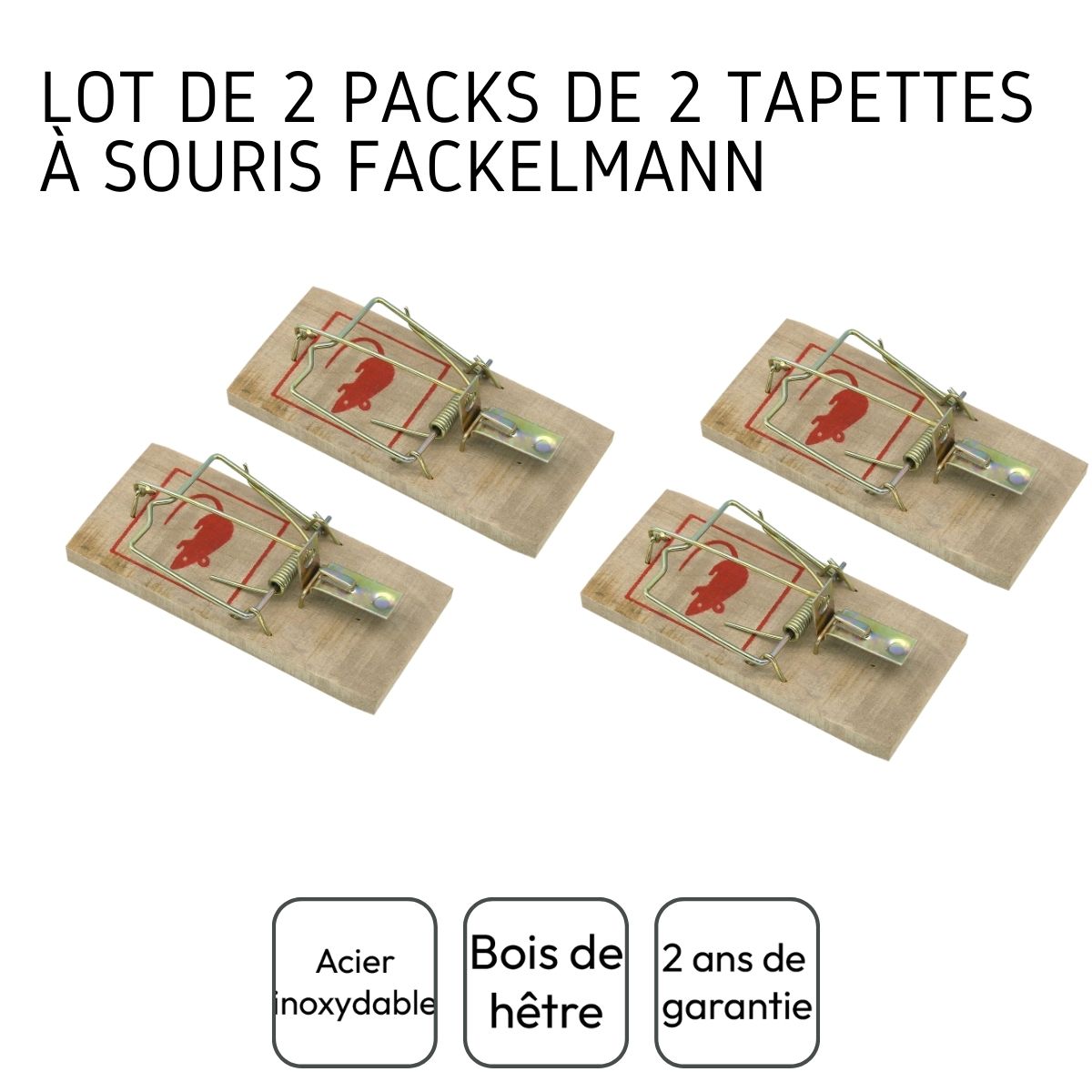 Lot de 2 packs de 2 pièges à souris 16011  Tecno Fackelmann - Mathon - 4