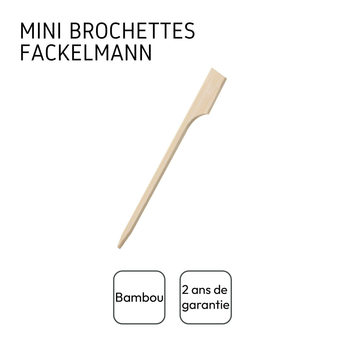Lot de 100 pics à brochettes en bois 9 cm  Wood Edition Fackelmann - Mathon - 4