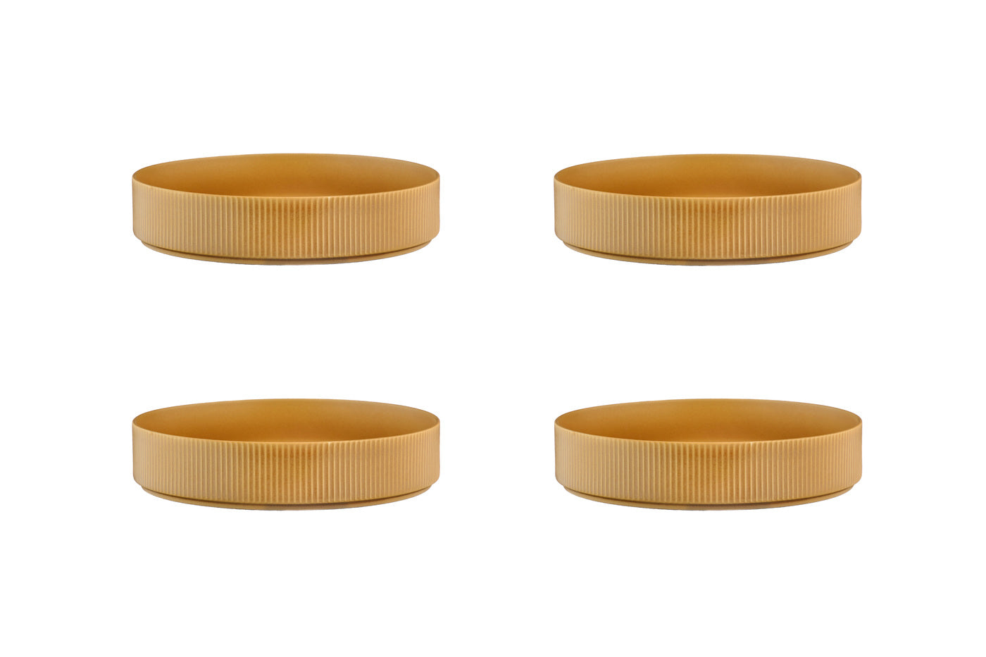 Assiette creuse SCANDI Ø21,5cm - 4 pièces - Ocre Björn - Mathon - 1